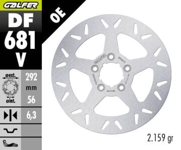 Harley Davidson Softail Classic 114 Heritage Flhcs Arka Fren Diski 292 mm 2018 2024 Arası GALFER YUVARLAK SABİT ÇELİK DİSK