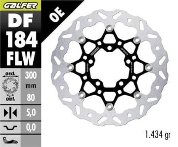 Kawasaki Er-6 F Ön Fren Diski 300 mm 2006 2015 Arası GALFER DALGALI HAREKETLİ ÇELİK DİSK