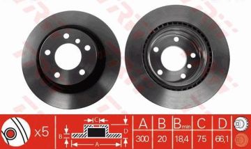 BMW 3 Serisi F30 320d Ön Fren Diski 2.0 Dizel 190 Beygir 312 mm Çap 2012-2019 TRW
