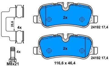 Land Rover Discovery 4 Arka Fren Balatası 3.0 TD 2010-2014 ATE ORIGINAL