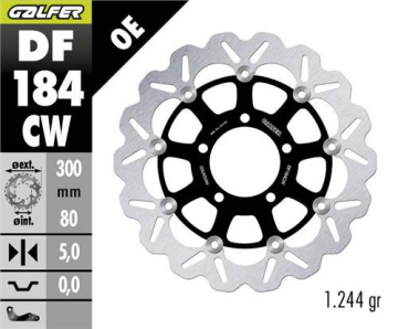 Kawasaki Er-6 N Ön Fren Diski 300 mm 2006 2015 Arası GALFER DALGALI HAREKETLİ ALÜMİNYUM DİSK