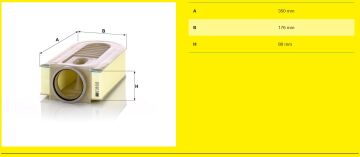 Mercedes E Serisi W212 Kasa E220 CDI Hava Filtresi 2.2 170 Beygir Euro 5 Motor 2009-2012 MANN