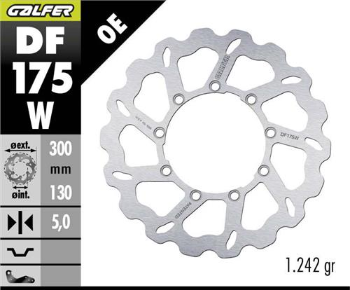 Kawasaki Kle 500 Ön Fren Diski 300 mm 1991 2006 Arası GALFER DALGALI SABİT ÇELİK DİSK