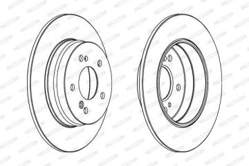 MERCEDES 202 Kasa C200 Kompresör Arka Fren Diski Düz 278 mm Çap 1993-2000 FERODO