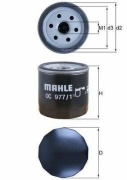 Seat Ibiza 4 Yağ Filtresi 1.4 16V 100 Beygir 2003-2008 MAHLE