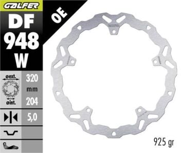 KTM 125 RC Ön Fren Diski 320 mm 2022-2024 GALFER DALGALI HAREKETLİ ALUMİNYUM DİSK
