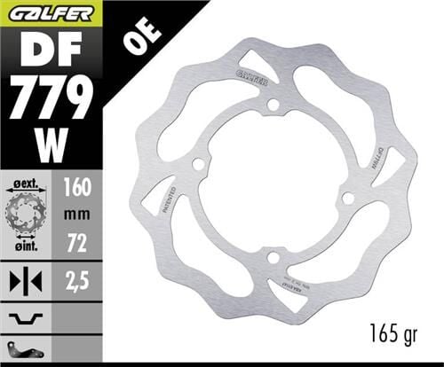 Husqvarna TC 50 Ön Fren Diski 160 mm 2018 Sonrası GALFER DALGALI SABİT DİSK