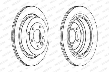 Range Rover Sport Arka Fren Diski 4.2 Supercharged 350 mm Çap 2005-2013 FERODO