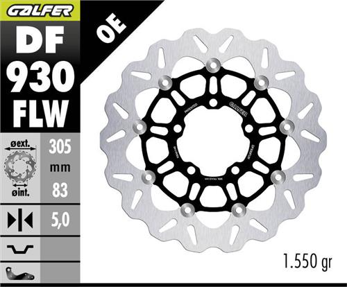 Triumph Tiger 800 Ön Fren Diski 305 mm 2011–2014 GALFER DALGALI HAREKETLİ ÇELİK DİSK