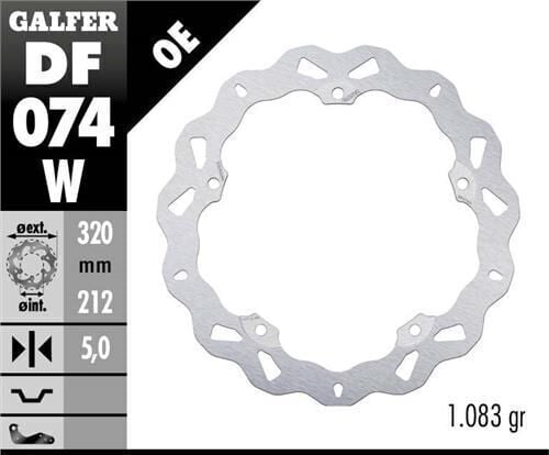 Honda NC 700 S Ön Fren Diski 320 mm 2012-2013 ABS'li Modellere GALFER DALGALI SABİT DİSK