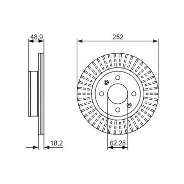 Kia Picanto Ön Fren Diski 1.1 Dizel 75 Beygir 252 mm Çap 2004-2011 BOSCH